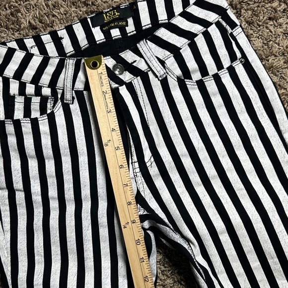 L&B Lucky & Blessed Monochrome Striped Flare Pants Size 4 - Picture 8 of 12
